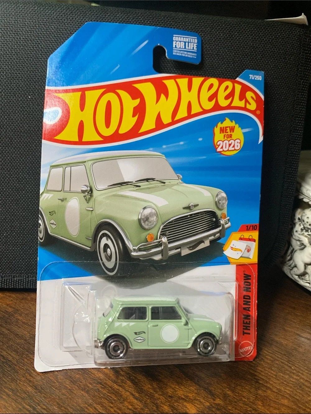 Hot Wheels Light Green Mini Cooper Die-Cast Toy Car